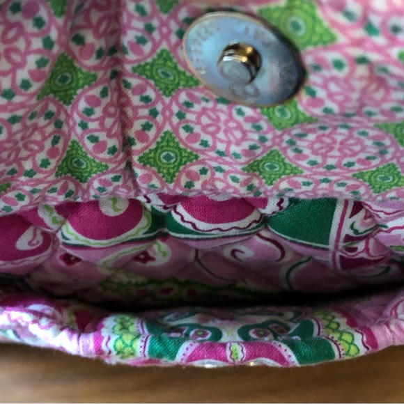 VERA BRADLEY HIPSTER CROSSBODY BAG PINK  EXCELLENT PRELOVED - Picture 8 of 15